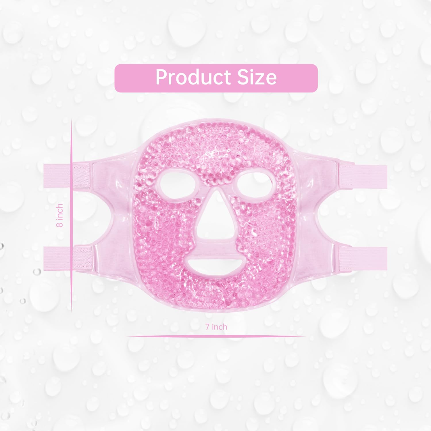 ZNÖCUETÖD Cold Face Eye Mask Ice Pack Reduce Facial Puff, Dark Circles, Gel Beads Hot Heat Cold Compress Pack, Face SPA for Woman Sleeping, Pressure, Headaches, Skin Care, Post Laser Care[Blue]