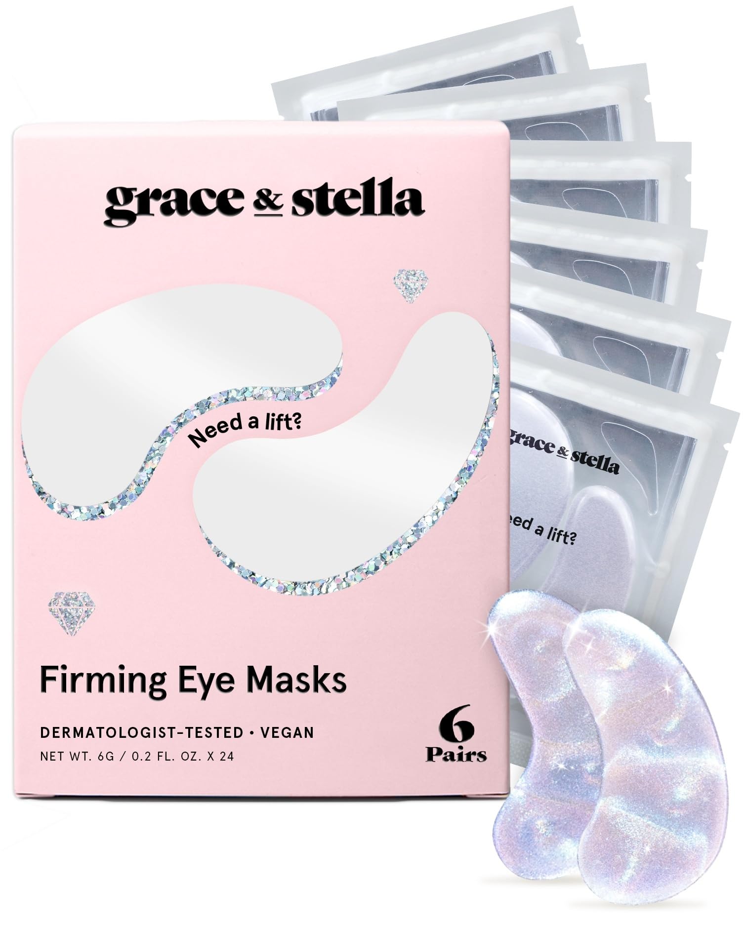 grace & stella Retinol Under Eye Patches for Puffy Eyes and Dark Circles - Restoring Gel Under Eye Masks with Hyaluronic Acid - Vegan Cruelty-Free Skincare, Birthday Gifts for Women (Purple, 24 Pairs)