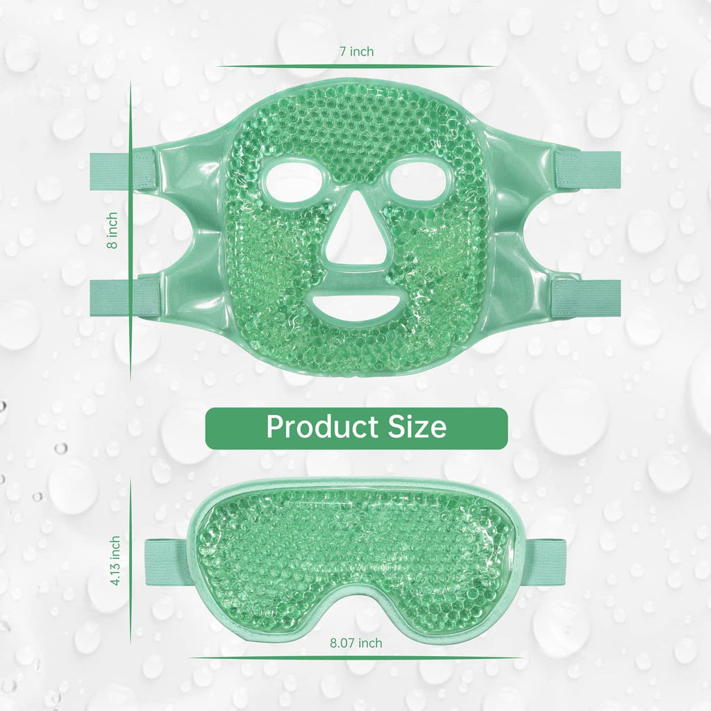 ZNÖCUETÖD Cold Face Eye Mask Ice Pack Reduce Facial Puff, Dark Circles, Gel Beads Hot Heat Cold Compress Pack, Face SPA for Woman Sleeping, Pressure, Headaches, Skin Care, Post Laser Care[Blue]