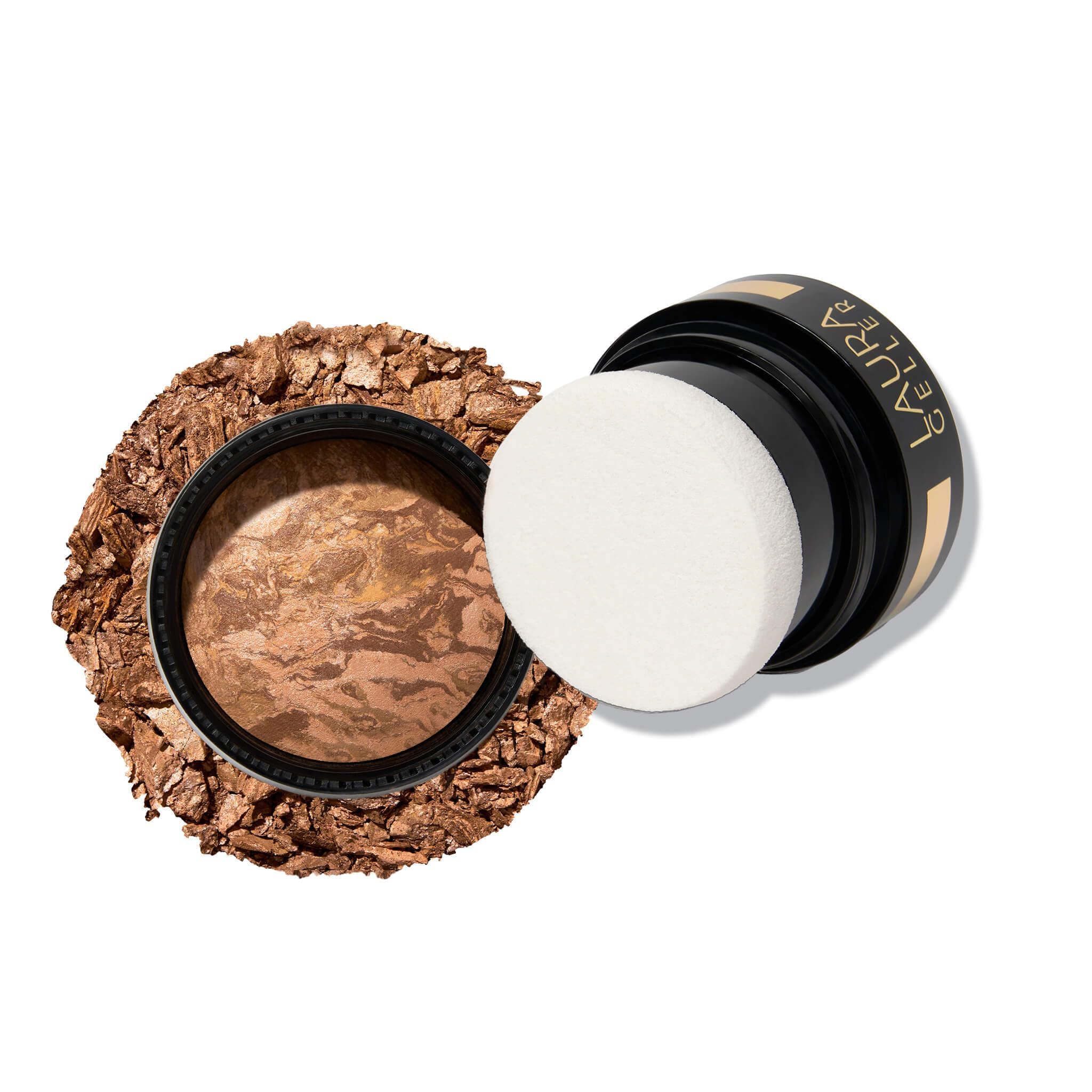 LAURA GELLER NEW YORK Award-Winning Baked Balance-n-Brighten Color Correcting Powder Foundation - Light - Buildable Light to Medium Coverage - Demi-Matte Natural Finish
