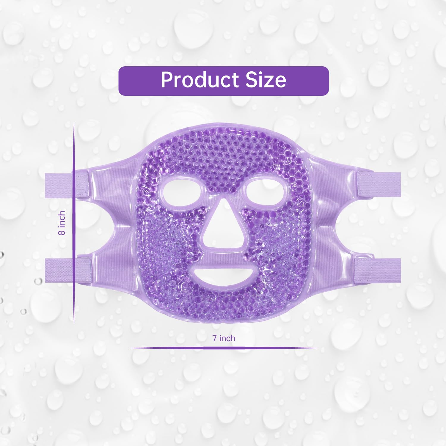 ZNÖCUETÖD Cold Face Eye Mask Ice Pack Reduce Facial Puff, Dark Circles, Gel Beads Hot Heat Cold Compress Pack, Face SPA for Woman Sleeping, Pressure, Headaches, Skin Care, Post Laser Care[Blue]