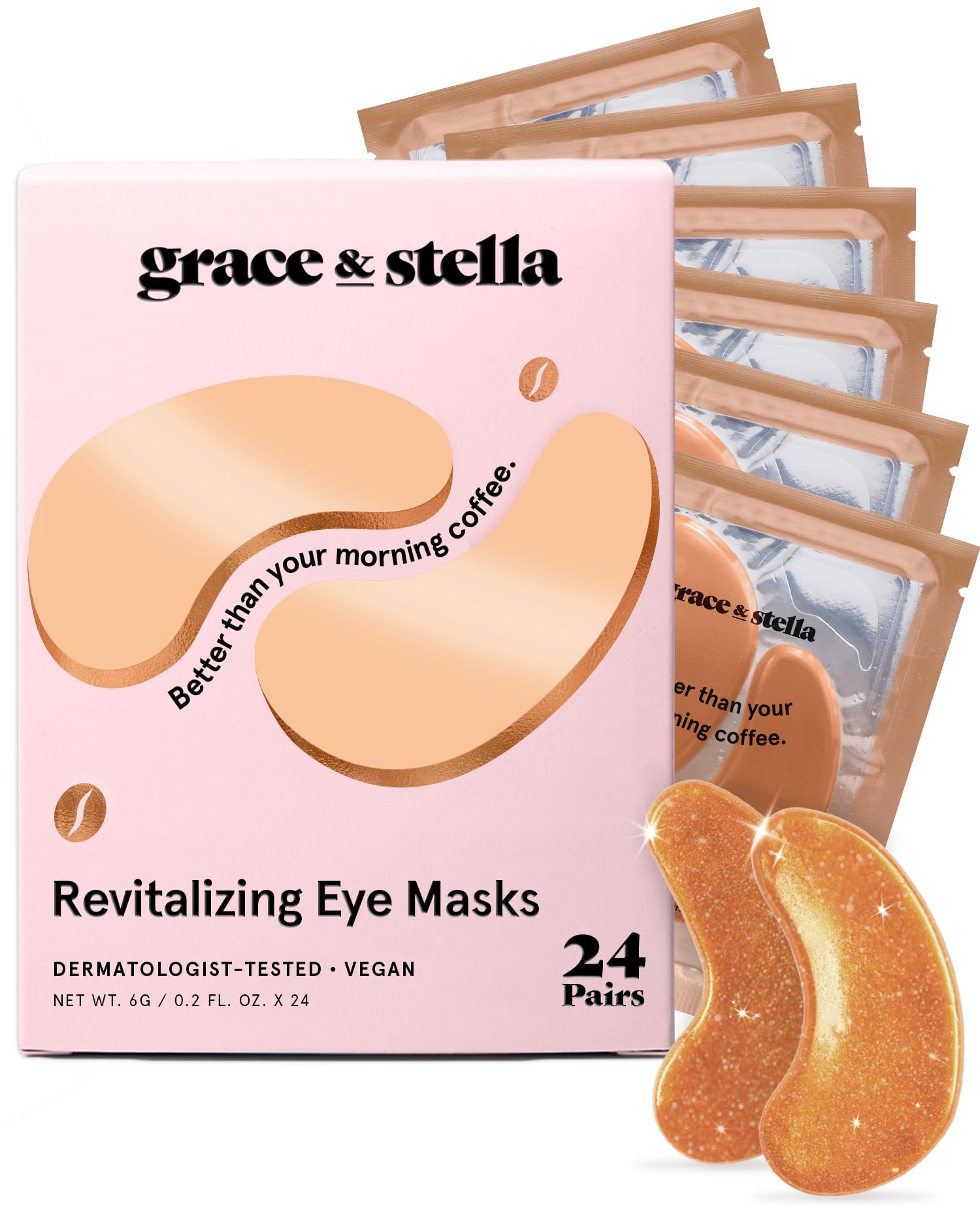 grace & stella Retinol Under Eye Patches for Puffy Eyes and Dark Circles - Restoring Gel Under Eye Masks with Hyaluronic Acid - Vegan Cruelty-Free Skincare, Birthday Gifts for Women (Purple, 24 Pairs)
