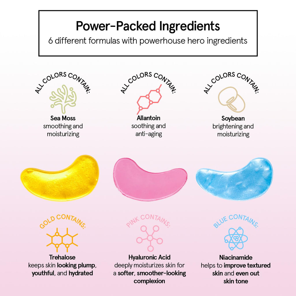grace & stella Retinol Under Eye Patches for Puffy Eyes and Dark Circles - Restoring Gel Under Eye Masks with Hyaluronic Acid - Vegan Cruelty-Free Skincare, Birthday Gifts for Women (Purple, 24 Pairs)