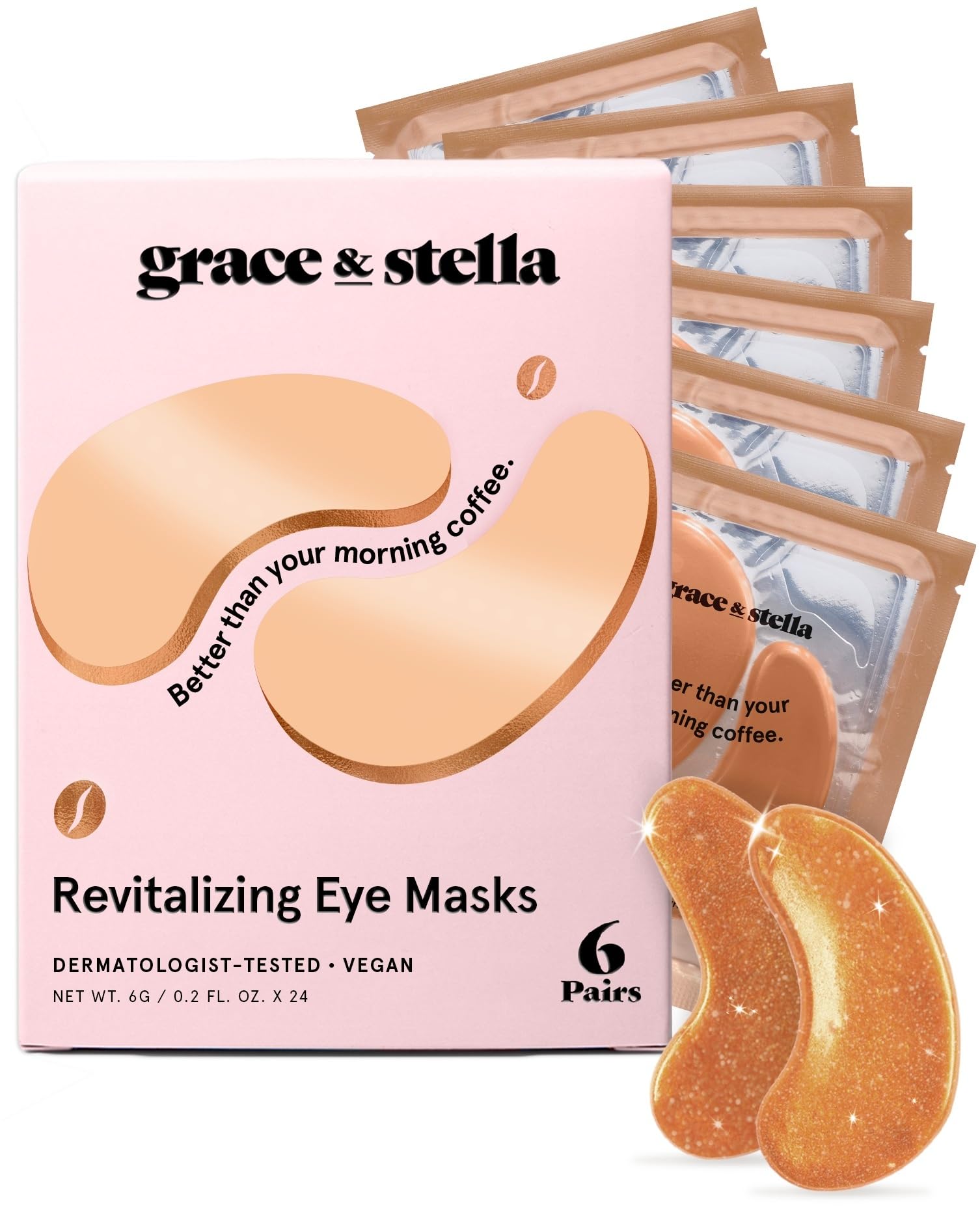 grace & stella Retinol Under Eye Patches for Puffy Eyes and Dark Circles - Restoring Gel Under Eye Masks with Hyaluronic Acid - Vegan Cruelty-Free Skincare, Birthday Gifts for Women (Purple, 24 Pairs)