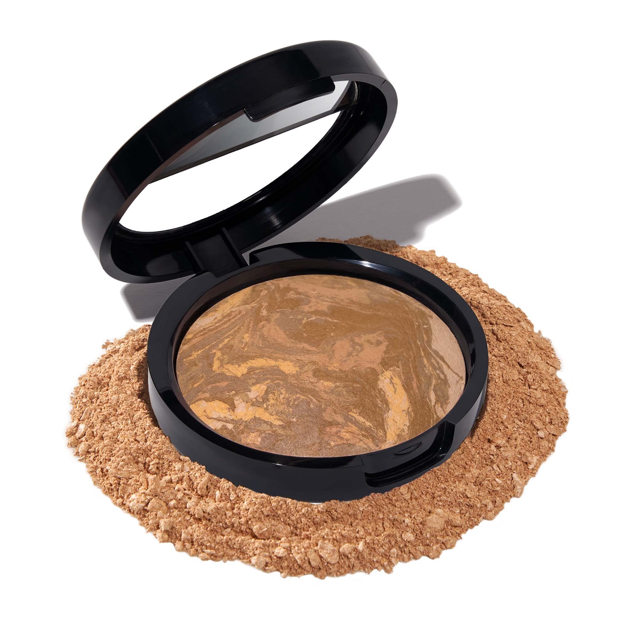 LAURA GELLER NEW YORK Award-Winning Baked Balance-n-Brighten Color Correcting Powder Foundation - Light - Buildable Light to Medium Coverage - Demi-Matte Natural Finish