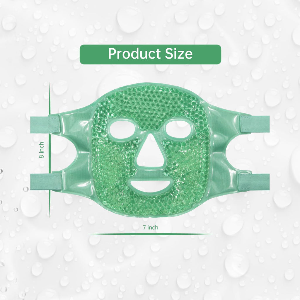 ZNÖCUETÖD Cold Face Eye Mask Ice Pack Reduce Facial Puff, Dark Circles, Gel Beads Hot Heat Cold Compress Pack, Face SPA for Woman Sleeping, Pressure, Headaches, Skin Care, Post Laser Care[Blue]