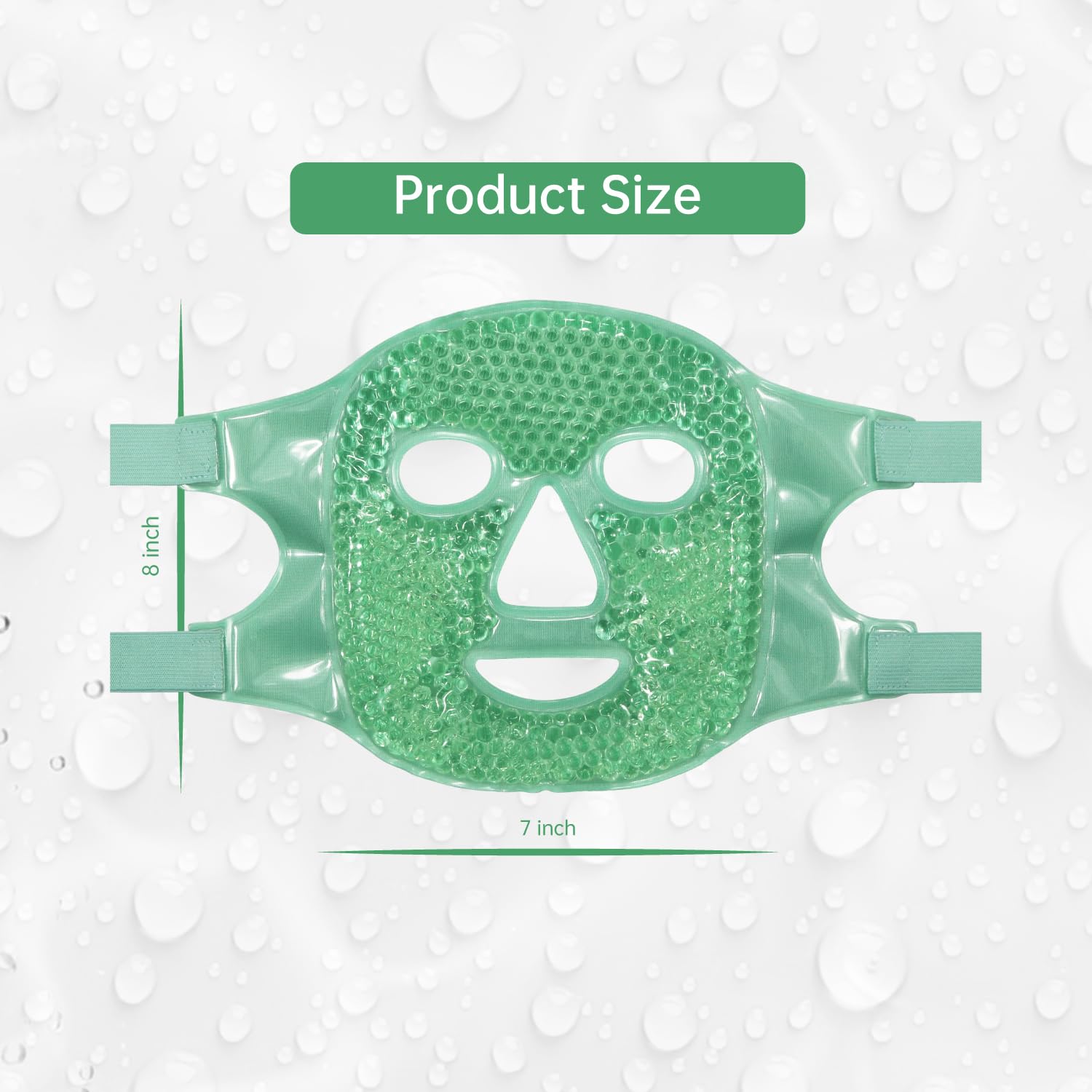 ZNÖCUETÖD Cold Face Eye Mask Ice Pack Reduce Facial Puff, Dark Circles, Gel Beads Hot Heat Cold Compress Pack, Face SPA for Woman Sleeping, Pressure, Headaches, Skin Care, Post Laser Care[Blue]