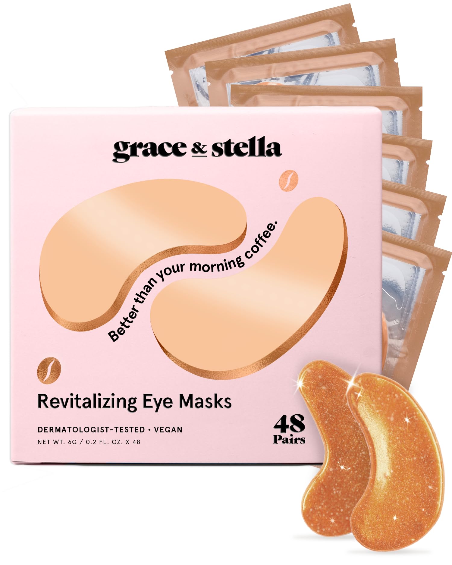 grace & stella Retinol Under Eye Patches for Puffy Eyes and Dark Circles - Restoring Gel Under Eye Masks with Hyaluronic Acid - Vegan Cruelty-Free Skincare, Birthday Gifts for Women (Purple, 24 Pairs)
