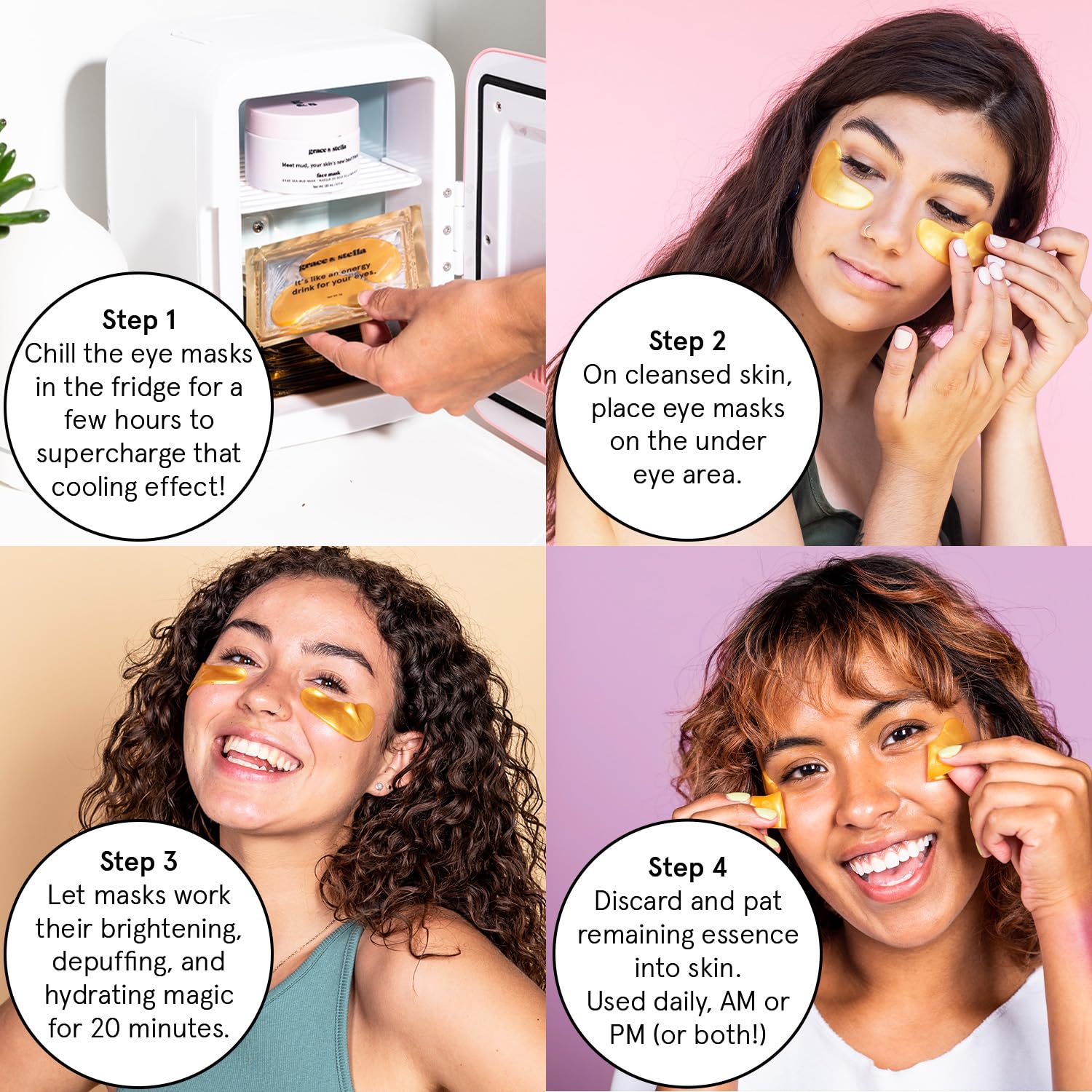 grace & stella Retinol Under Eye Patches for Puffy Eyes and Dark Circles - Restoring Gel Under Eye Masks with Hyaluronic Acid - Vegan Cruelty-Free Skincare, Birthday Gifts for Women (Purple, 24 Pairs)