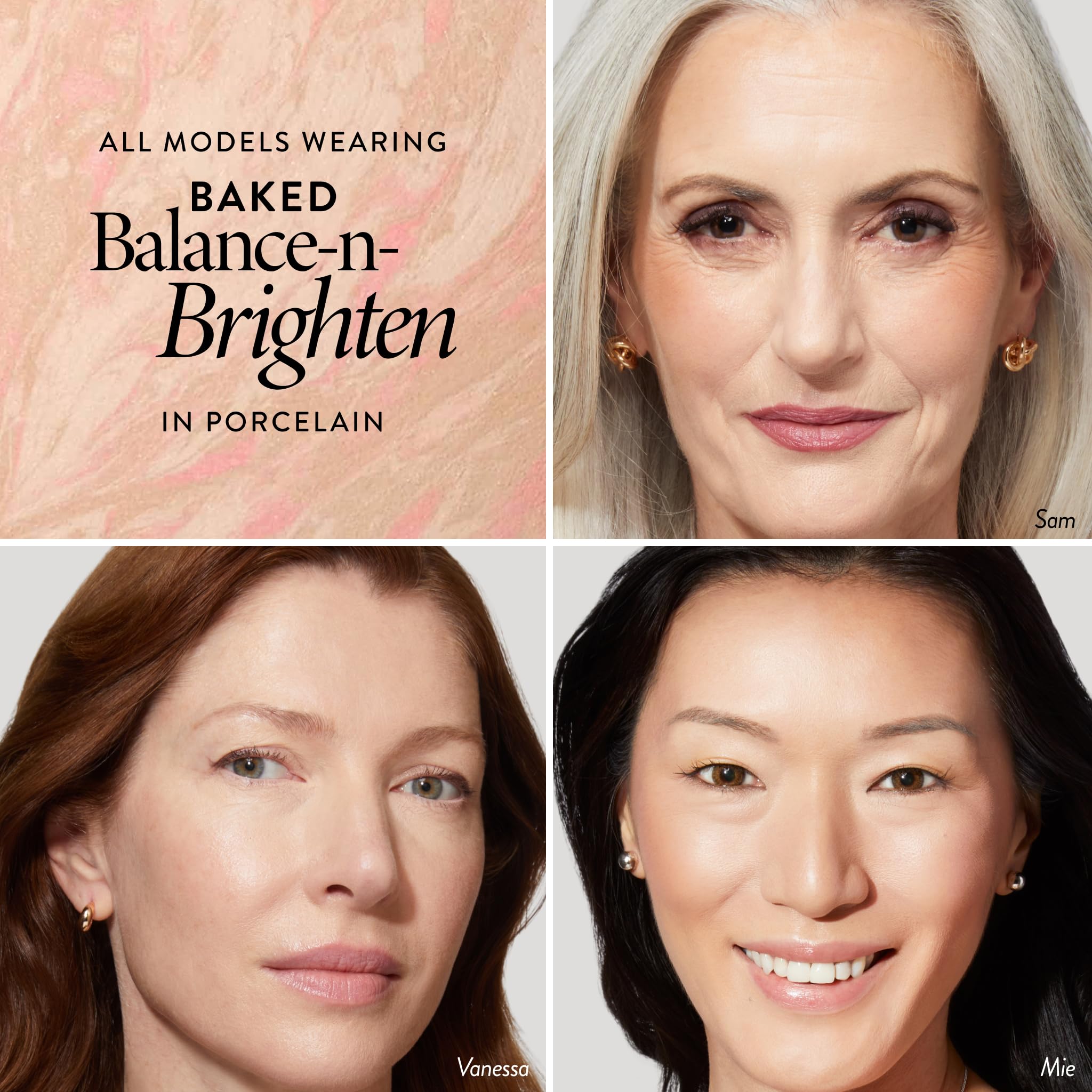 LAURA GELLER NEW YORK Award-Winning Baked Balance-n-Brighten Color Correcting Powder Foundation - Light - Buildable Light to Medium Coverage - Demi-Matte Natural Finish